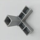 3D3 Winkel mit Abgang für Alurohr 25x25x2,0mm
