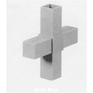 2D4 Kreuz für Alurohr 20x20x1,5mm